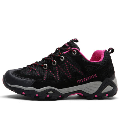 

Leather couple outdoor hiking shoes men&women low to help non-slip wear-resistant travel shoes