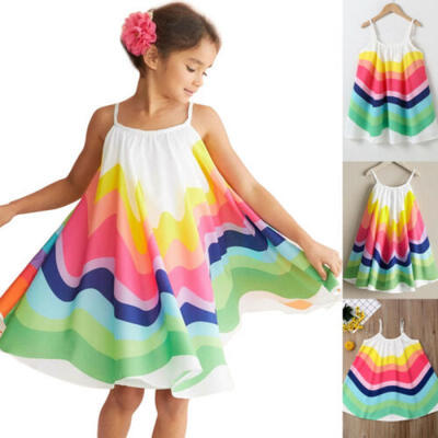 

Toddler Kids Baby Girls Cartoon Sleeveless Party Princess Dress Outfits Clothes