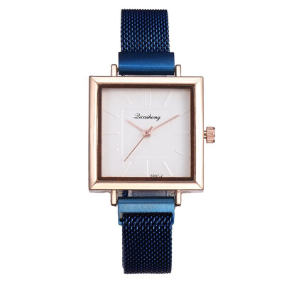 

Top Brand Women Bracelet Square Watch Contracted Leather Crystal Wristwatches Women Dress Ladies Quartz Clock Dropshiping