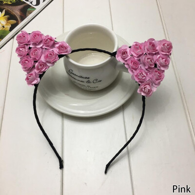 

Handmade Hair Hairband Rose Headband Cosplay Fox Flower Perfect Unique Party Fashion Hoop