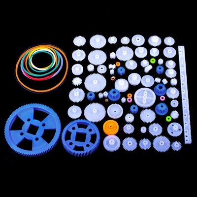 

80Pcs Plastic DIY Robot Gear Kit Gearbox Motor Gear Set For DIY Car Robot