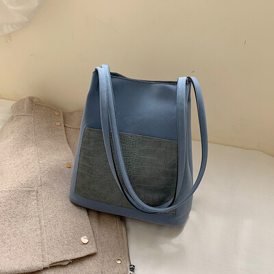 

Autumn&winter on the new large bag women 2019 new Korean fashion matte shoulder bag Joker texture temperament bucket bag
