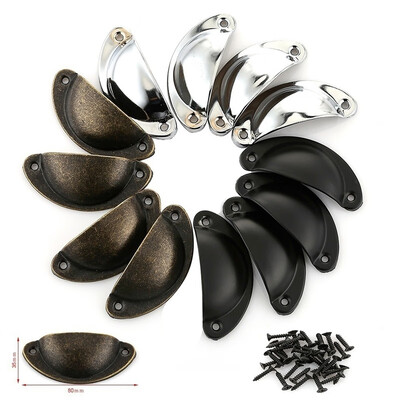 

612PCS Vintage Cup Shell Kitchen Cupboard Cabinet Drawer Knobs Door Pull Handles