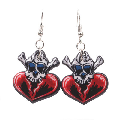 

Halloween Fashion Cartoon Zombie skull Earrings