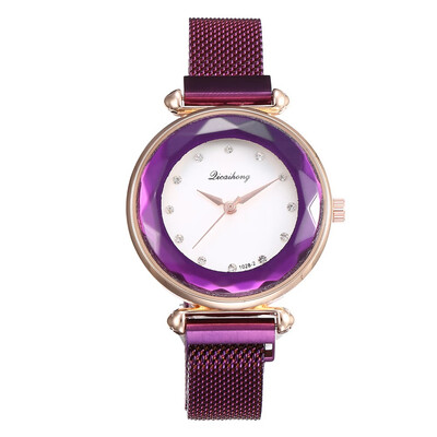 

Explosion models creative fashion Milan with magnet buckle watch womens diamond mirror lazy quartz ladies watch