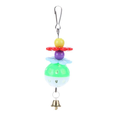 

Lovely Colorful Pet Parrot Toys Bell Ball Swing Cage Hanging Bird Toy Decor