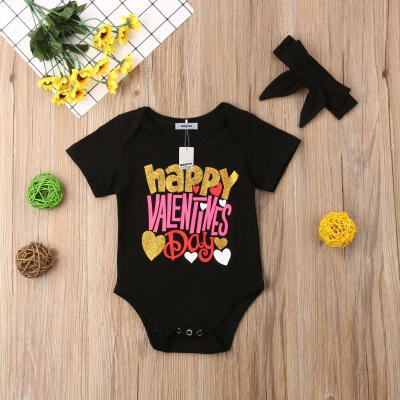 

Valentine&39s Day Newborn Kid Baby Boy Girl Romper Jumpsuit Bodysuit Outfit Summer