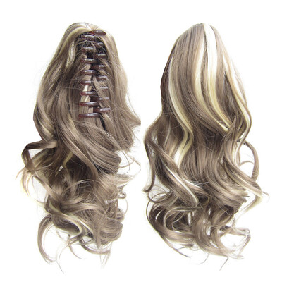 

Gobestart Long Hair Bun Wig PonyTail Matte High Temperature Silk Fiber Claw Clip 17 Inch