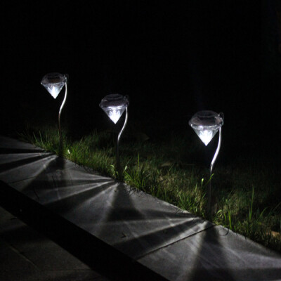 

〖Follure〗Outdoor LED Solar Light Pathway Landscape Ground Mount Lamp Diamond Shape Garden Lamp Fence Solar Lamp LED Light