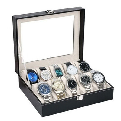 

Watch Box Case Holder Men Organizer Storage Display Jewelry Leather Luxury