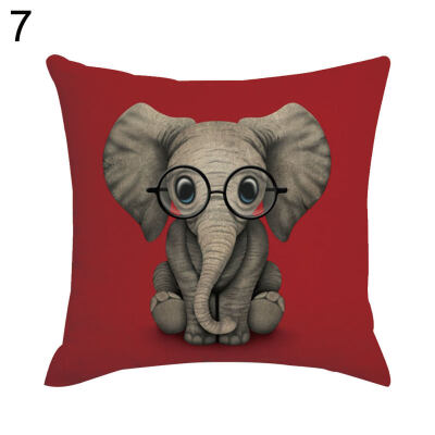 

Cute Animal Elephant Dog Throw Pillow Case Cushion Cover Sofa Bedding Articles