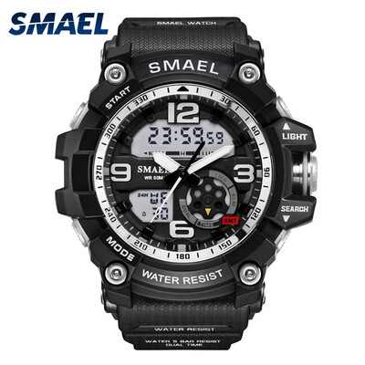 

Mens Stylish Sports Multi-function Electronic Waterproof Watch Dual Display Wristwatches