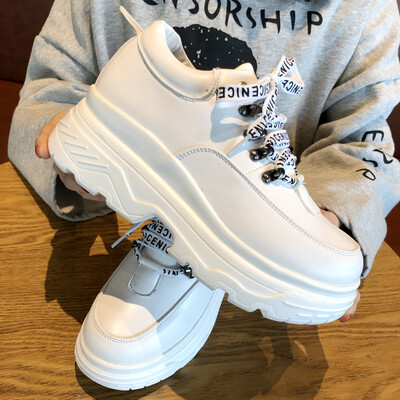 

Ins super-hot daddy shoes womens fashion spring muffins to increase the height of sneakers womens thick sole small white shoes