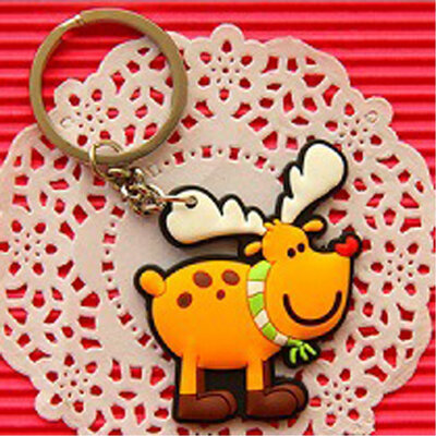 

Cute Christmas Tree Santa Claus Soft PVC Key Chain Party Decor Kids Hot Gift