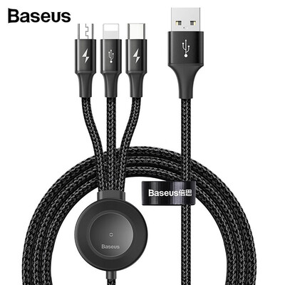

Baseus 4 in 1 wireless charging cable for Apple Watch USB cable for Micro Typle-C Lighting 12m, Baseus 4 in 1 wireless charging cable for Apple Watch USB cable for Micro Typle-C Lighting 12m18cm