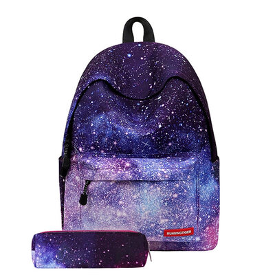 

2017New Children School Bags Stars Universe Printing Women Backpack For Teenager Girls Backpacks Laptop Backpack mochila escolar