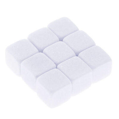 

9Pcs Square Natural Wine Whisky Ice Stones Drinks Cooler Cubes Granite Rocks