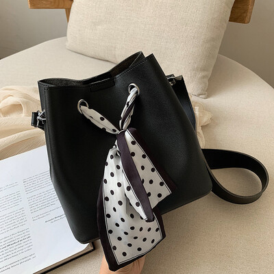 

Summer scarf bag broadband simple bag womens new 2019 girls fashion shoulder slung bucket bag