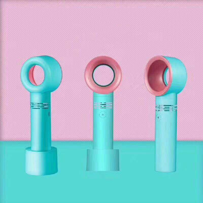 

Summer Mini Bladeless Fan Handheld 3 Speed Adjustable USB Leafless Rechargeable Air Cooling Fan