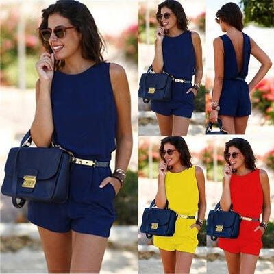 

New Fashion Women Summer Playsuit Bodycon Clubwear Evening Party Off Shoulder Jumpsuit Romper Trousers