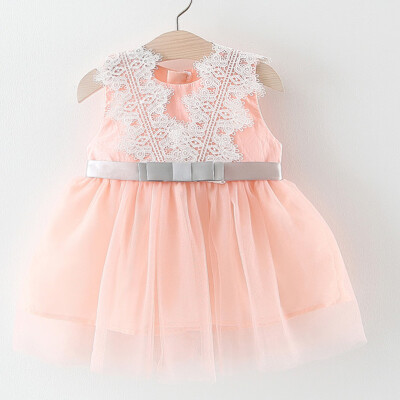 

Newborn Kids Baby Gir Lace Tulle Patchwork Tutu Princess Party Dress Sundress