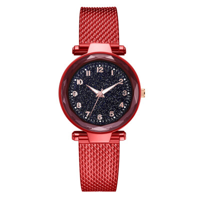 

Korean version of the trend of womens watch digital scale starry watch dial