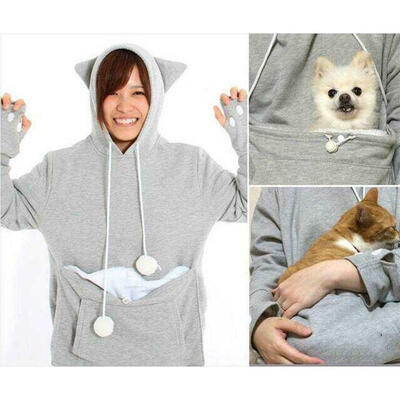

Kangaroo Holder Coat Cat Dog Pet Pocket Unisex Tops Hoodie