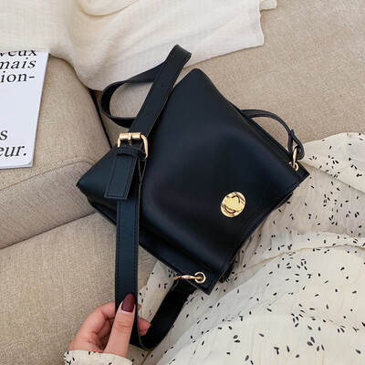 

Summer new texture bag handbag 2019 new color matching fashion wild large capacity single shoulder slung bucket bag