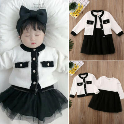 

UK Toddler Baby Girl Pageant Coat Top & Tutu Dress Party Formal Outfits Clothes