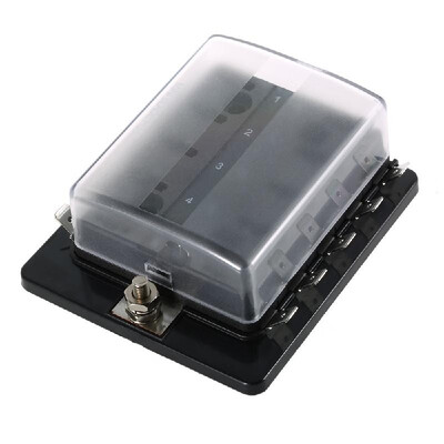 

10 Way Mini Blade Fuse Box Holder APM ATM 5A 10A 25A for Car Boat Marine Trike 12V 24V