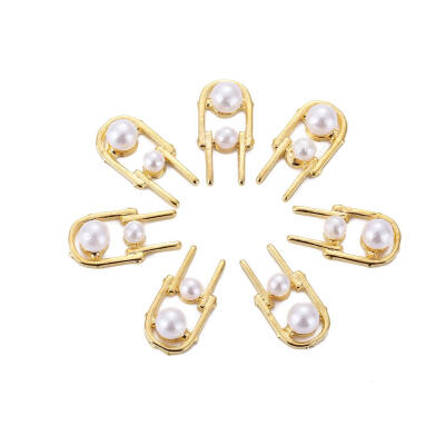 

10pcs Elegant 3D U Shaped Pearl Nail Art Charms Manicure Nails Studs Decor