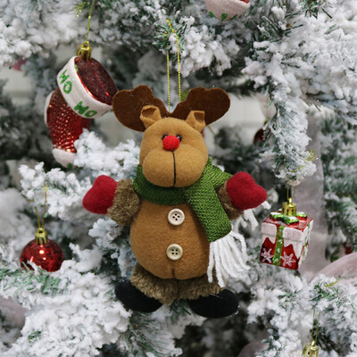 

Gobestart Christmas Ornament Santa Snowman Reindeer Toy Doll Hang Party Decoration