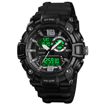 

SKMEI 1529 Men\s Mature Outdoor Sports Dual Display Digital Watch Luminous