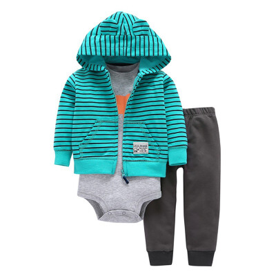 

Baby Boy Clothes Set Cotton Long-sleeved Hooded jacket hooded Pants 3 PCS Infant Toddler suits unisex Girls clothes newborn