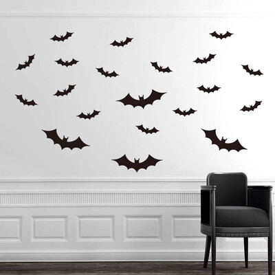 

〖Follure〗DIY PVC Bat Wall Sticker Decal Home Halloween Decoration