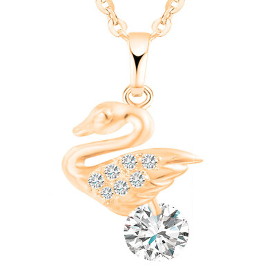 

Stylish Swan Exquisite Zircon Pendant Short Sweater Clavicle Chain