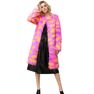 

Toponeto Women Fashion Boho Faux Fur Outerwear Cardigan Loose Button Pocket Coat