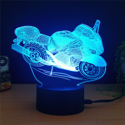 

Colorful Motorcycle Shape 3D LED Table Lamp