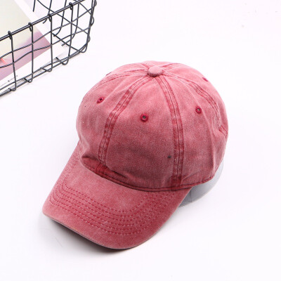 

Korean version of baitou do old baseball cap water wash denim eaves hat female male students street hipster hat summer