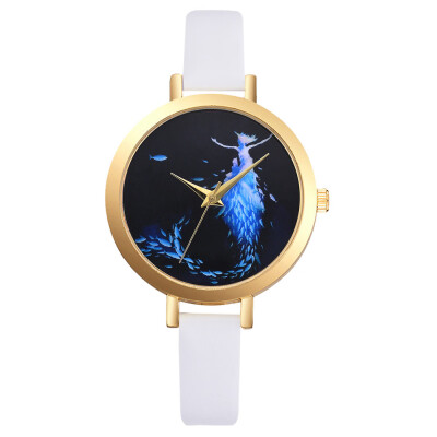 

Womens Watches Simple Creative Disc Ladies Quartz Movement Wristwatch Solid Color Leather Strap Clock Casual Montre Femme