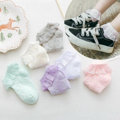 

Baby Newborn Cotton Socks Lace Princess Combed Socks for Girls Infant Babe Socks 0-3Y