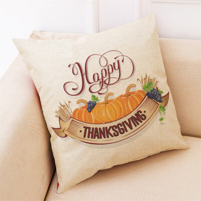 

Tailored Thanksgiving Gifts Pillowcase Pumpkin Pillow Cover Home Decoration 18x18Inch