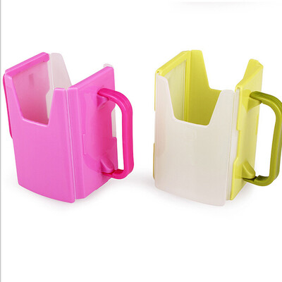 

2016 Hot sale Baby Toddler Self-Help Drink Juice Milk Box Holder Cup Adjustable Handles Supply