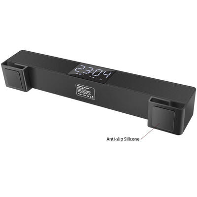 

LP-C17 New Desktop Clock Wireless Bluetooth Speaker Subwoofer Surround Sound Double Speaker Double Vibration