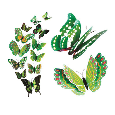 

Gobestart 12pc 3D Butterflies Wall Stickers Home Decor Art Wall Decals A