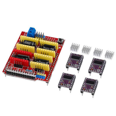 

Greensen CNC V3 Shield For UNO R3 For Arduino Compatible Board 4x TI DRV8825 D3U1 For Arduino CNC V3 Shield R3 V3 Shield R3