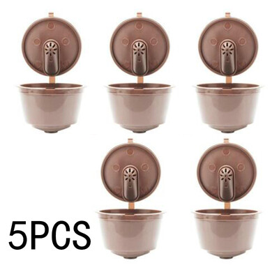 

5x Refillable Reusable Coffee Capsule Pods Cup For Nescafe Dolce Gusto Filter