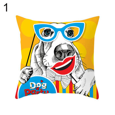 

Cartoon Cat Dog Animal Feather Pillow Case Cushion Cover Sofa Chair Car Decor