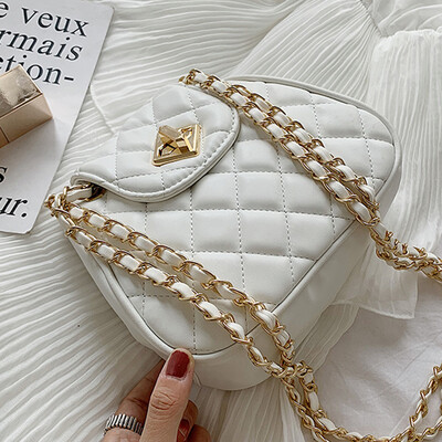 

New small bag female little fresh rhomboid chain bag new 2019 fashion 100 oblique satchel