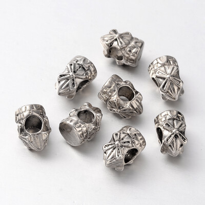 

Windmill Tibetan Style Alloy European Beads Large Hole Beads Antique Silver 12x8x8mm Hole 4mm